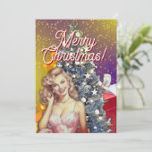 Teen Girl Feiertagskarte (Stehend Vorderseite)