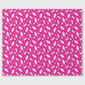 Teen Girl First Period Hot Pink Menstration Print Geschenkpapier (Flach)