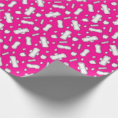 Teen Girl First Period Hot Pink Menstration Print Geschenkpapier (Ecke)
