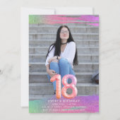 Teen Girl Foto 18. Geburtstagsparty Einladung (Vorderseite)