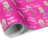Teen Girl Fun Times Geschenkpapier (Rolleneckpunkt)