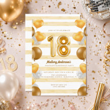 Teen Girl Gold Ballon 18. Geburtstagsparty