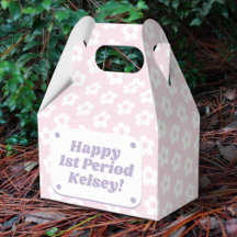 Teen Girl Happy First Period Party Weiße Blume