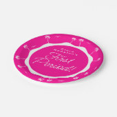 Teen Girl Hot Pink Summer First Period Party Pappteller (Schrägansicht)