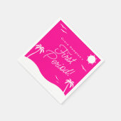 Teen Girl Hot Pink Summer First Period Party Serviette (Ecke)
