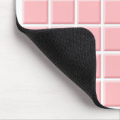 Teen Girl Light Pink White Square Tiles Mousepad (Ecke)