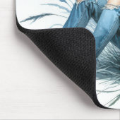 Teen Girl mit Hauskatze Mousepad (Ecke)