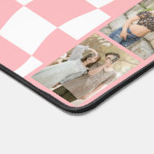 Teen Girl Pink Checkerboard Niedliche FotoCollage Schreibtischunterlage (Ecke)