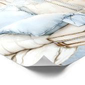 Teen Girl & Puppy im gemütlichen Winter Blue Schla Poster (Ecke)