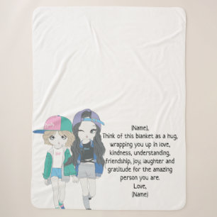 Teen Girls Best Friends Custom Letter   Anmerkung Sherpadecke