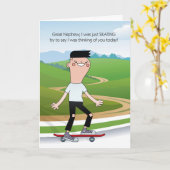Teen Great Nephew Denken Sie an Ihr Skateboard Karte (Gelbe Blume)