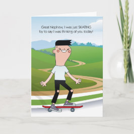 Teen Great Nephew Denken Sie an Ihr Skateboard Karte