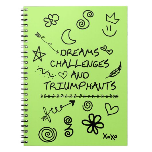 Teen Journal mit Doodles Notizblock (Vorderseite)