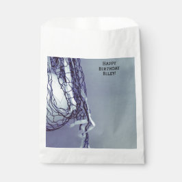 Teen Light Gray Net & Volleyball Sports Geschenktütchen