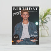 Teen Magazine Cover Birthday Einladung (Stehend Vorderseite)