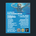 Teen Swimmer Portrait, Schwimmbad Reinigung Flyer<br><div class="desc">Teen Swimmer Portrait,  Swimmingpool Reinigung Service Werbung Flyer durch den Business Card Store.</div>