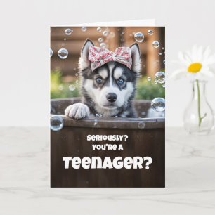 Teen Teenager Herzlichen Glückwunsch Niedlicher Hu Karte