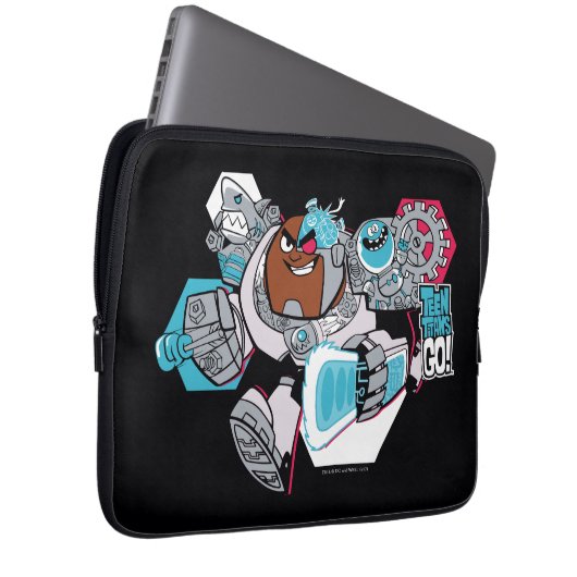 Teen Titans Go! | Arsenal-Grafik von Cyborg Laptopschutzhülle (Vorne Rechts)