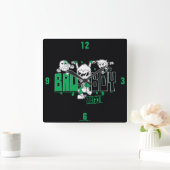 Teen Titans Go! | "Bad Boy" Robin, Cyborg, & BB Quadratische Wanduhr (Zuhause)