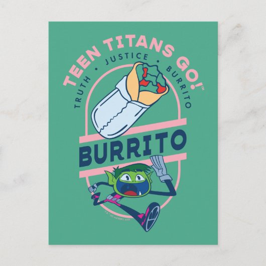 Teen Titans Go! Bestie Boy "Truth Justice Burrito" Postkarte (Vorderseite)