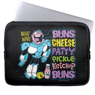 Teen Titans Go!   Cyborg Burger Rap Laptopschutzhülle
