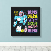 Teen Titans Go! | Cyborg Burger Rap Leinwanddruck (Insitu (Holzboden))