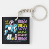 Teen Titans Go! | Cyborg Burger Rap Schlüsselanhänger (Rückseite)