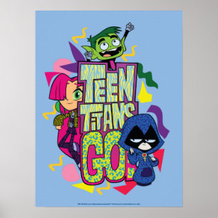 Teen Titans Go! "Girls Girls" Animal Print Logo Poster