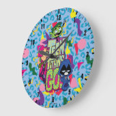 Teen Titans Go! | "Girls Girls" Logo für Tierwerbu Große Wanduhr (Winkel)