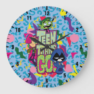 Teen Titans Go! "Girls Girls" Logo für Tierwerbu Große Wanduhr