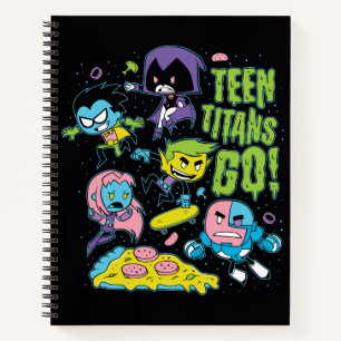 Teen Titans Go! Knackige 90er-Pizza-Grafik Notizblock