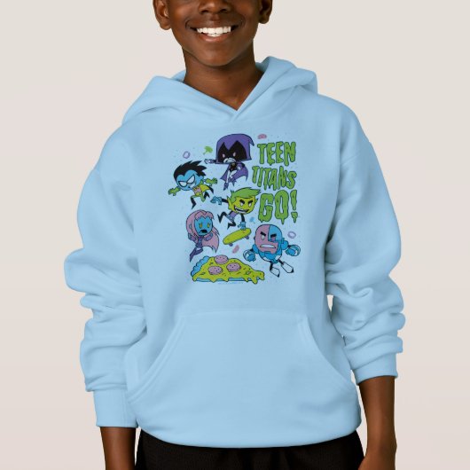Teen Titans Go! | Pizza Graphic der frühen 90er Ja Hoodie (Vorderseite)
