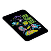 Teen Titans Go! | Pizza Graphic der frühen 90er Ja Magnet (Rechte Seite)