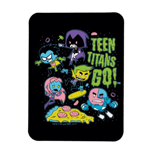 Teen Titans Go! | Pizza Graphic der frühen 90er Ja Magnet (Vertikal)