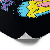 Teen Titans Go! | Pizza Graphic der frühen 90er Ja Poster (Ecke)