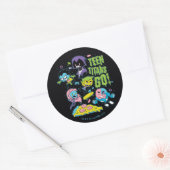 Teen Titans Go! | Pizza Graphic der frühen 90er Ja Runder Aufkleber (Umschlag)