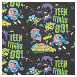 Teen Titans Go! Pizza Graphic der frühen 90er Ja Stoff