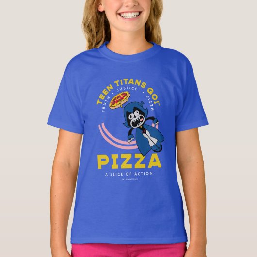 Teen Titans Go! Raven "Truth Justice Pizza" T-Shirt (Vorderseite)