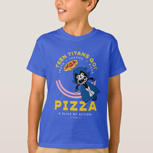 Teen Titans Go! Raven "Truth Justice Pizza" T-Shirt (Vorderseite)