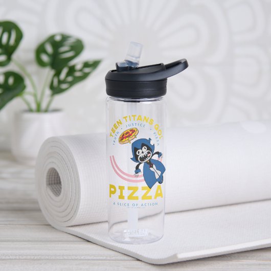 Teen Titans Go! Raven "Truth Justice Pizza" Trinkflasche (Yoga)