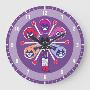 Teen Titans Go!   Raven's Emoticlones Große Wanduhr