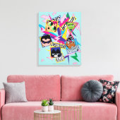 Teen Titans Go! | Retro 90's Group Collage Leinwanddruck (Insitu (Wohnzimmer))