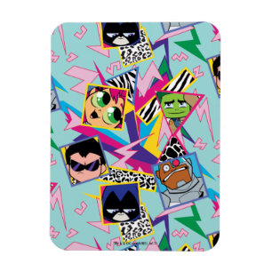 Teen Titans Go!   Retro 90's Group Collage Magnet