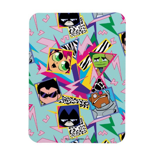 Teen Titans Go! | Retro 90's Group Collage Magnet (Vertikal)