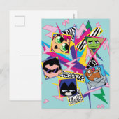Teen Titans Go! | Retro 90's Group Collage Postkarte (Vorne/Hinten)