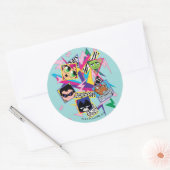 Teen Titans Go! | Retro 90's Group Collage Runder Aufkleber (Umschlag)