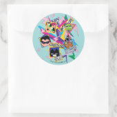 Teen Titans Go! | Retro 90's Group Collage Runder Aufkleber (Tasche)
