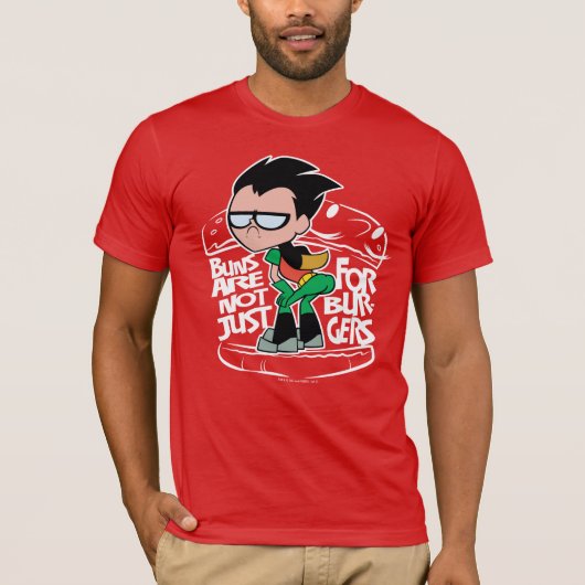 Teen Titans Go! | Robin Hintern Scooty Buns T-Shirt (Vorderseite)
