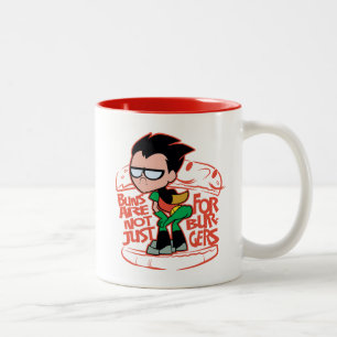 Teen Titans Go!   Robin Hintern Scooty Buns Zweifarbige Tasse