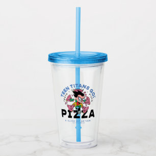 Teen Titans Go! Robin "Truth Justice Pizza" Acryltrinkbecher